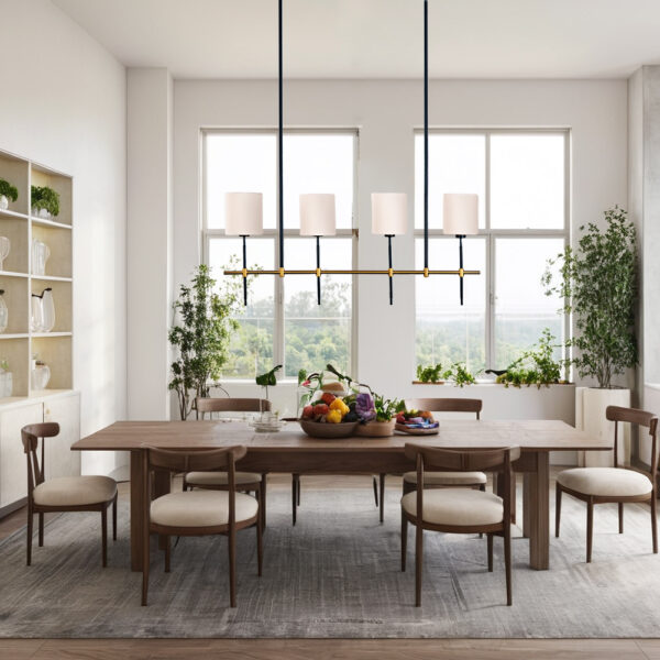 LuxeLinen Linear Metal Chandelier - Image 10