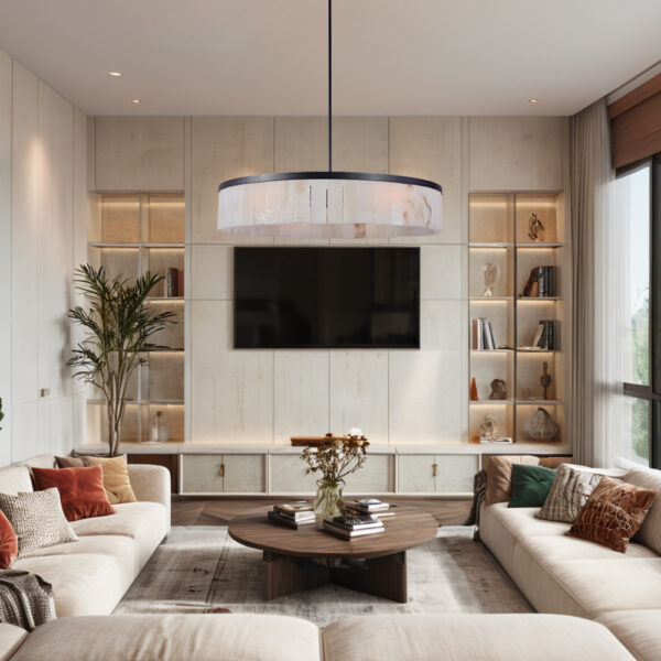 Modern Alabaster Rustic Chandelier - Image 11