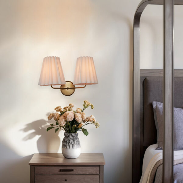 Modern Brass Double Sconce for Transitional Decor - Image 6