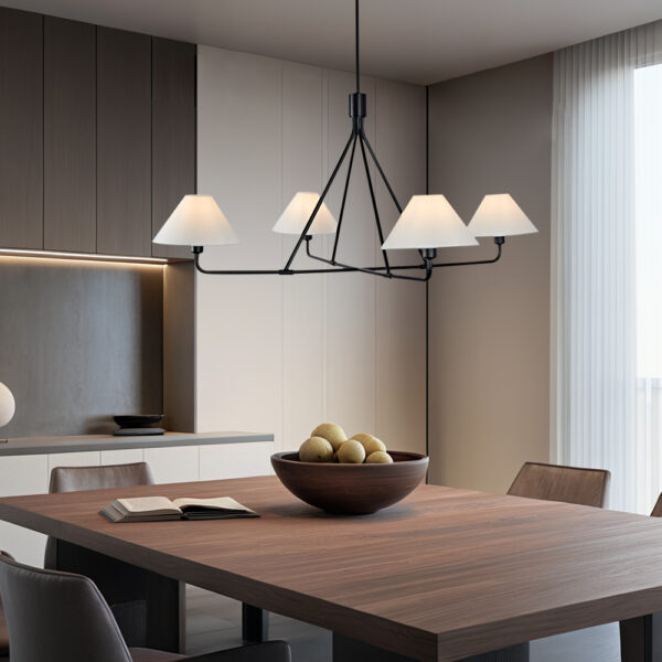 Architectural Tapered Shades Chandelier - Image 10