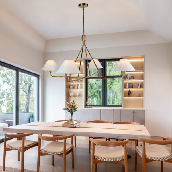 Architectural Tapered Shades Chandelier - Image 21