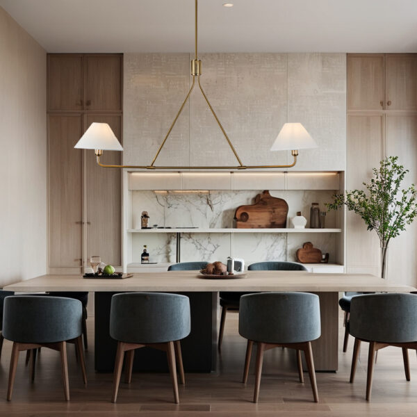 Minimalist Elegance Architectural 2-Light Tapered Pendant - Image 28