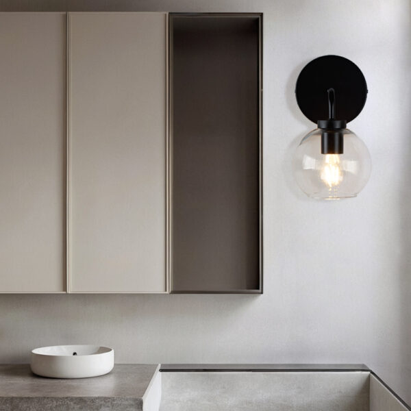 Blown Glass Steel Frame Single Sconce Collection - Image 24
