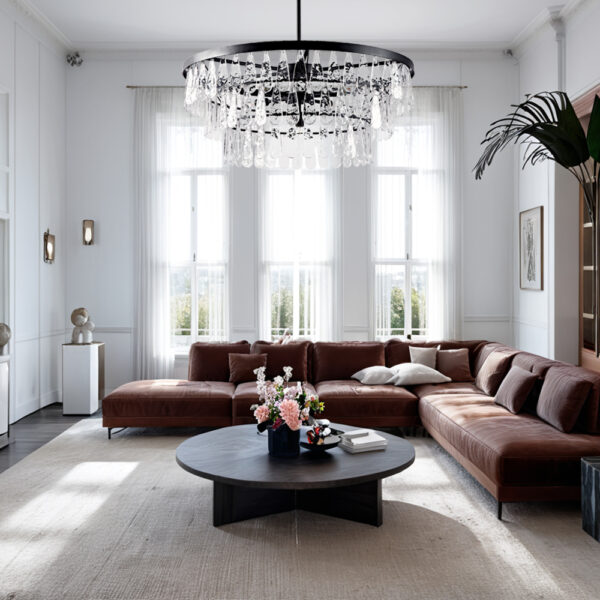 Vintage-Inspired Textured Glass Chandelier - Image 11