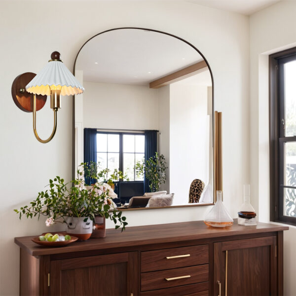 Prairie Style Ceramic Finish Sconce - Image 7