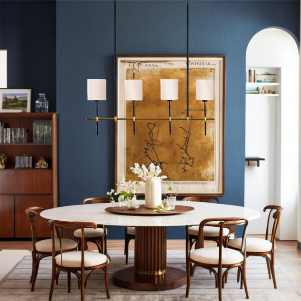 LuxeLinen Linear Metal Chandelier - Image 11