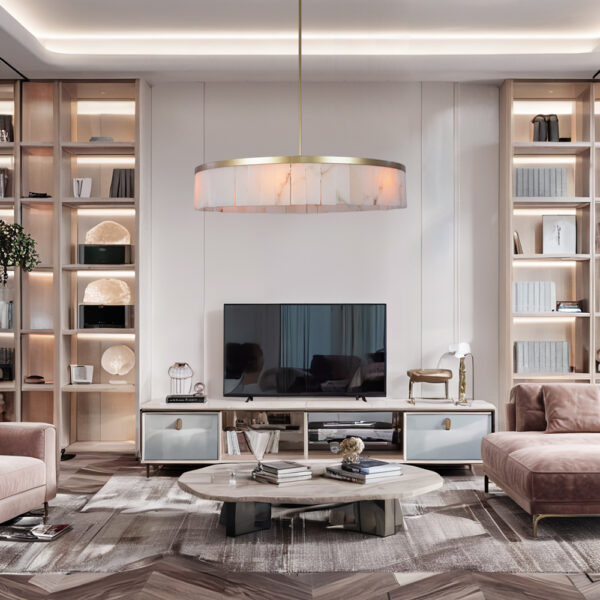 Modern Alabaster Rustic Chandelier - Image 30