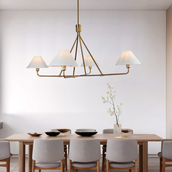 Architectural Tapered Shades Chandelier - Image 22
