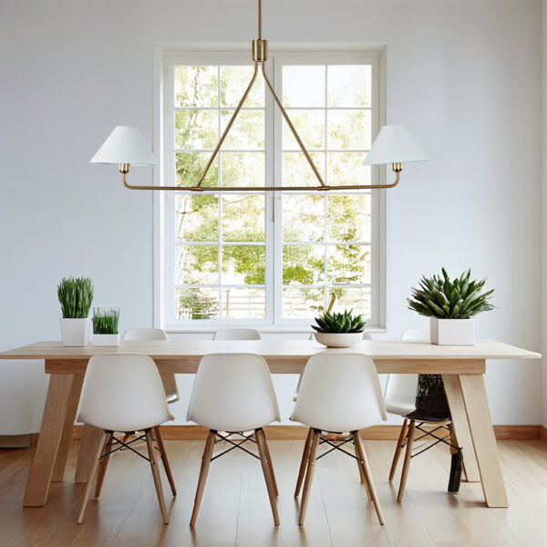 Minimalist Elegance Architectural 2-Light Tapered Pendant - Image 29