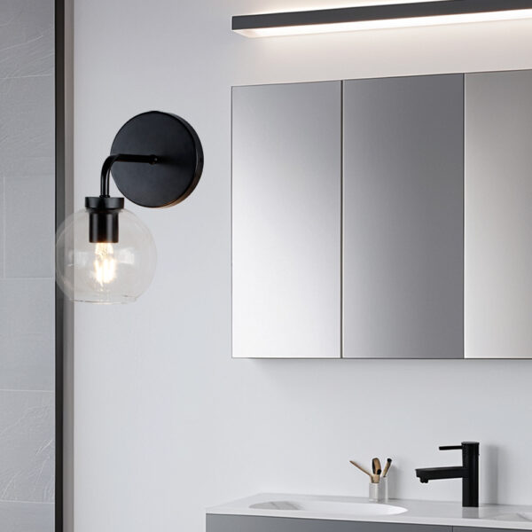 Blown Glass Steel Frame Single Sconce Collection - Image 25