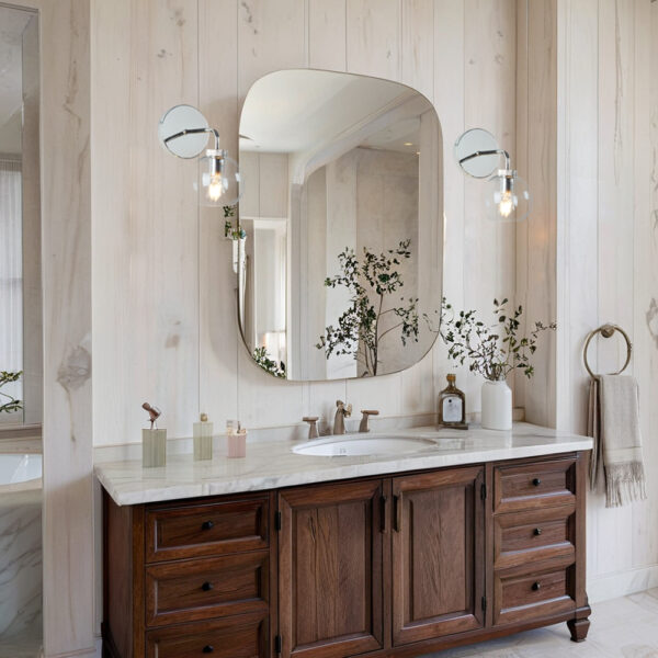Blown Glass Steel Frame Single Sconce Collection - Image 77