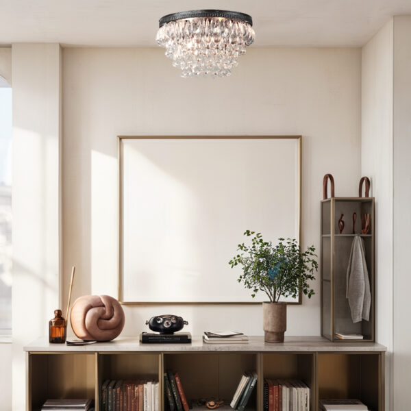Raindrop Elegance Crystal Flush Mount - Image 11