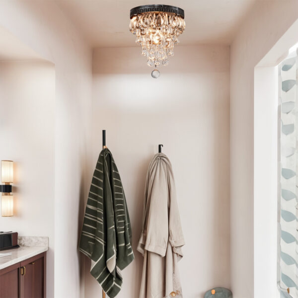 Raindrop Elegance Crystal Flush Mount - Image 23