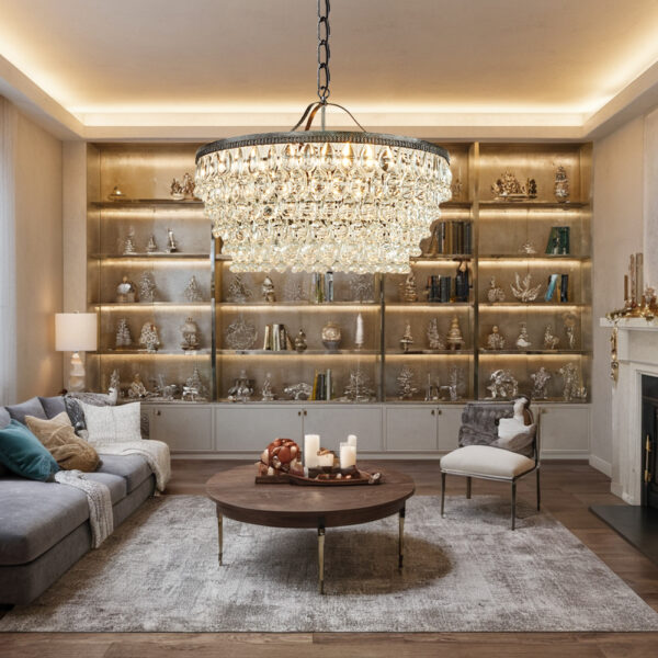 Vintage Crystal Raindrop Elegance Chandelier - Image 12