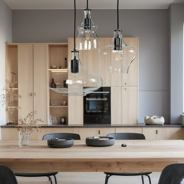 Adjustable Glass Shade Pendant Light - Image 11