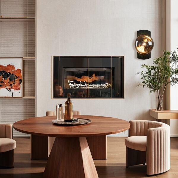 Smoked Luster Veining Globe Wall Sconce - Image 12
