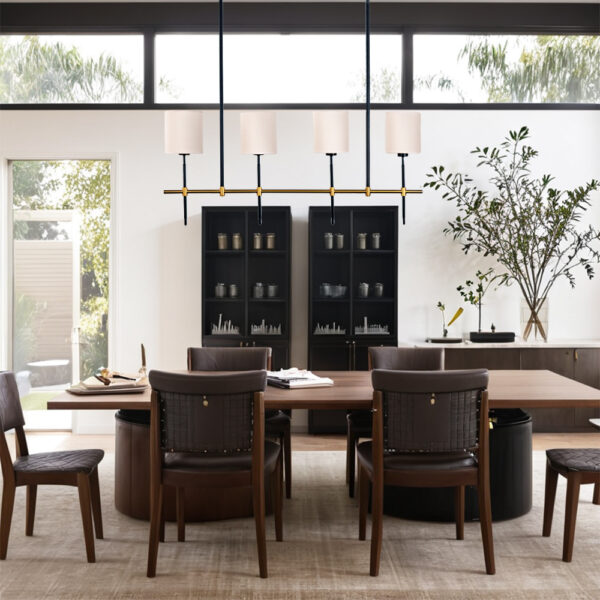 LuxeLinen Linear Metal Chandelier - Image 12