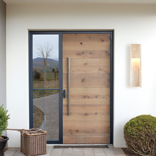 Travertine Polished Stainless Steel Canopy Outdoor Sconce - Image 13