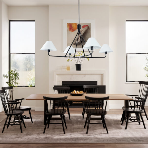 Architectural Tapered Shades Chandelier - Image 12