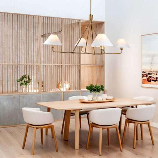 Architectural Tapered Shades Chandelier - Image 23