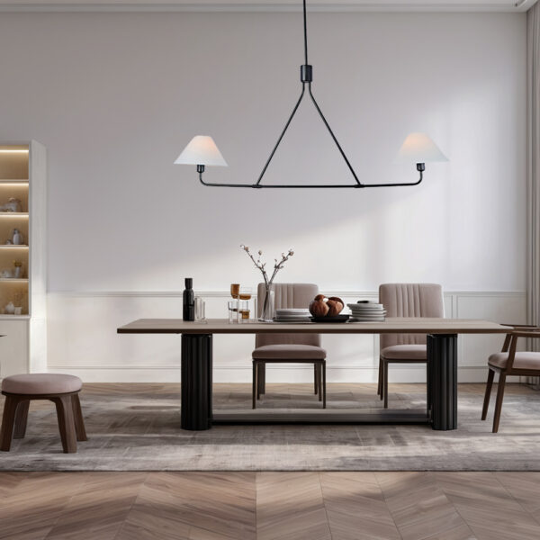 Minimalist Elegance Architectural 2-Light Tapered Pendant - Image 16