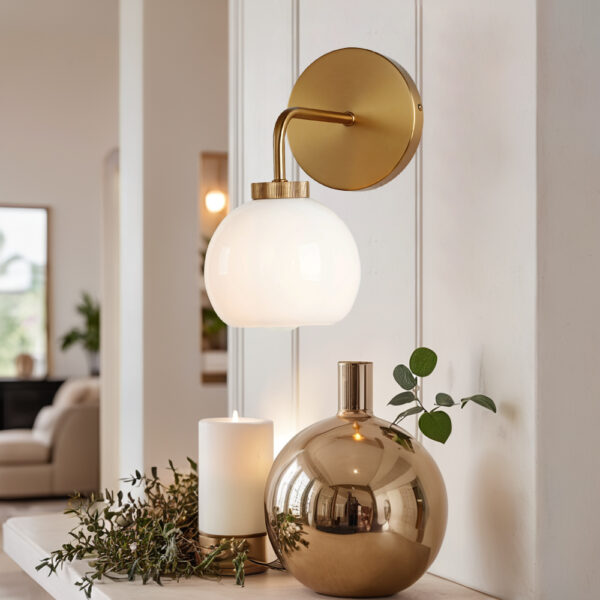 Blown Glass Steel Frame Single Sconce Collection - Image 32