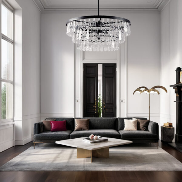 Vintage-Inspired Textured Glass Chandelier - Image 13