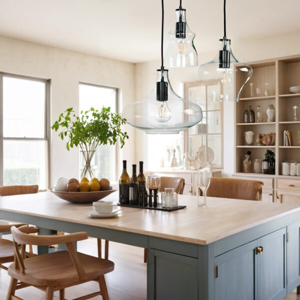 Adjustable Glass Shade Pendant Light - Image 10