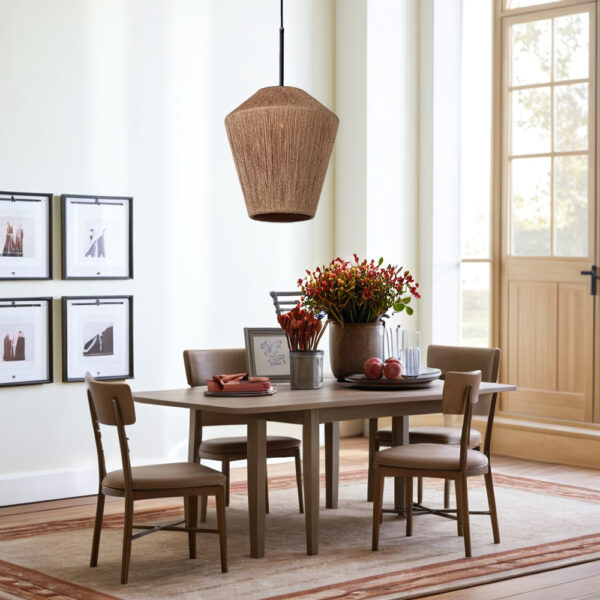 Boho-Chic Jute Ambience Pendant Light - Image 14