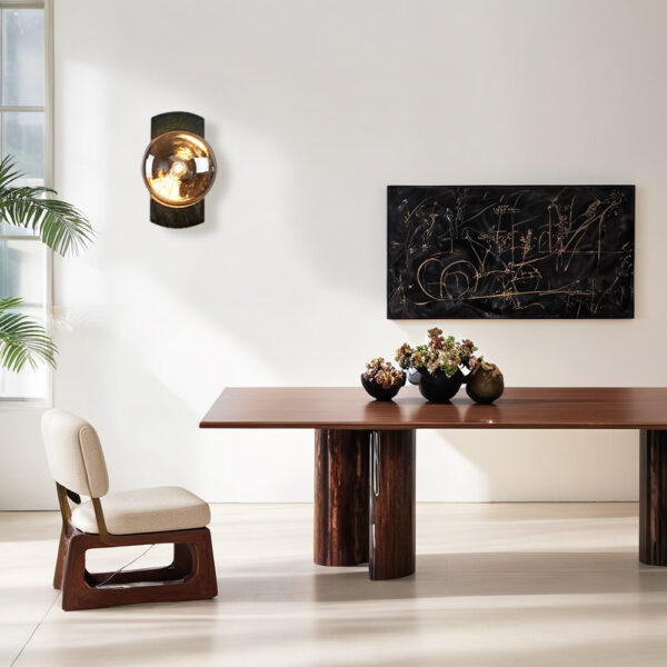 Smoked Luster Veining Globe Wall Sconce - Image 13