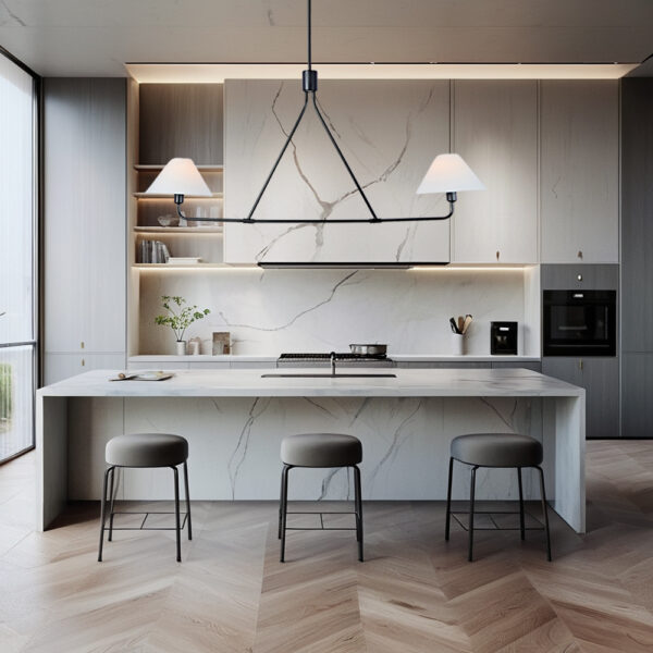Minimalist Elegance Architectural 2-Light Tapered Pendant - Image 17