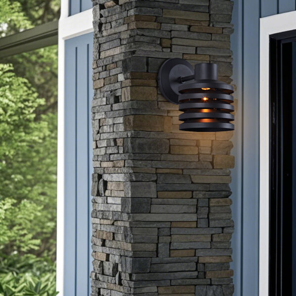 Industrial Comb Shaped Metal Wall Sconce - Image 14