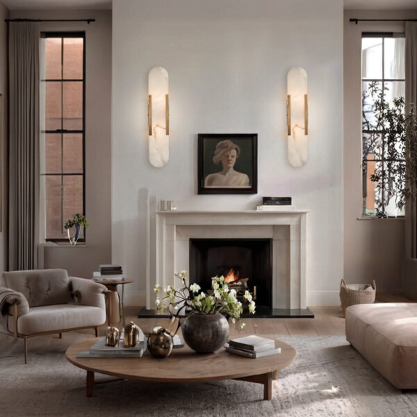Alabaster Tile Wall Sconce - Image 12