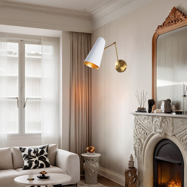 Elegant Articulating Mid-Century Modern Metal Sconce - Image 53