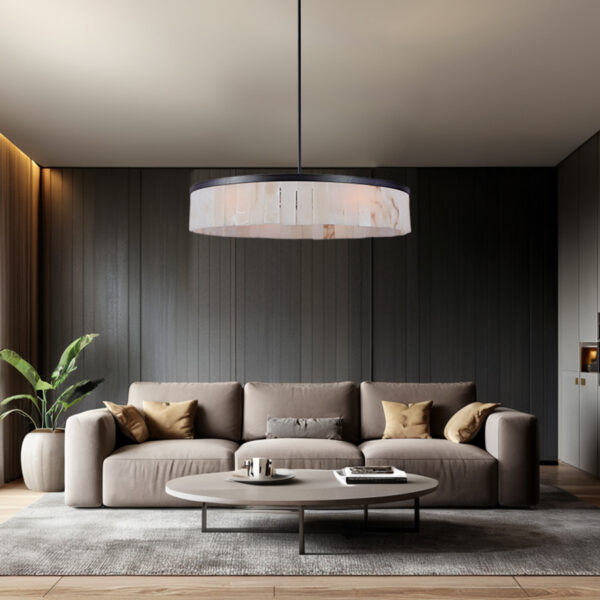 Modern Alabaster Rustic Chandelier - Image 14