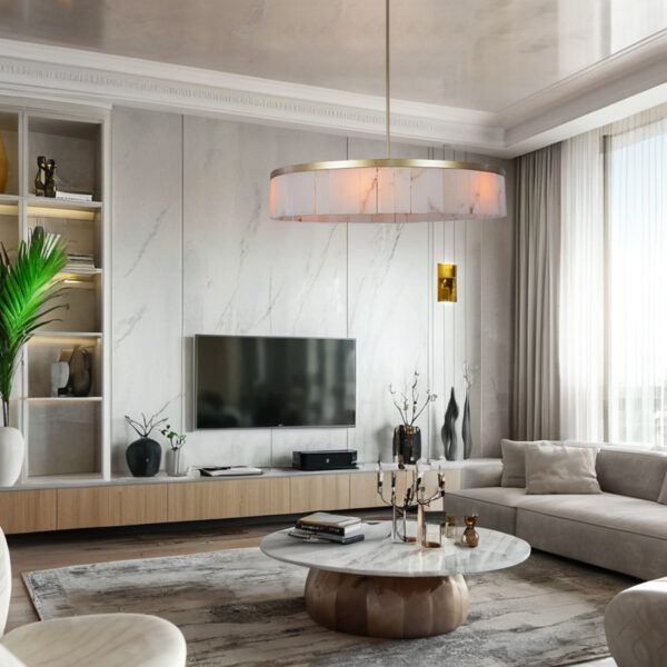 Modern Alabaster Rustic Chandelier - Image 32