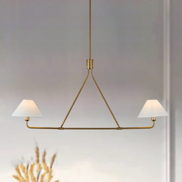 Minimalist Elegance Architectural 2-Light Tapered Pendant - Image 19