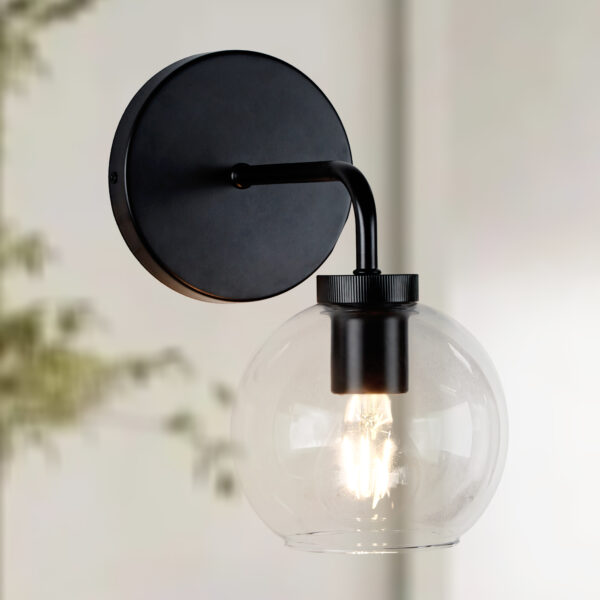 Blown Glass Steel Frame Single Sconce Collection - Image 16