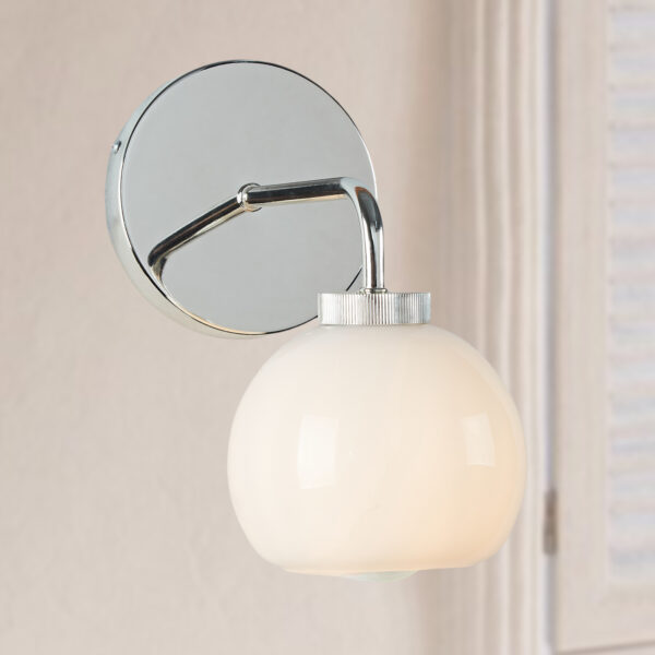 Blown Glass Steel Frame Single Sconce Collection - Image 55