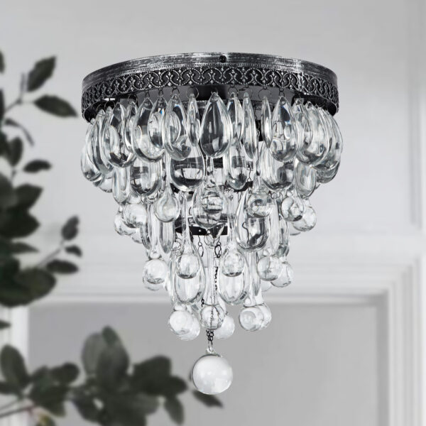 Raindrop Elegance Crystal Flush Mount - Image 14