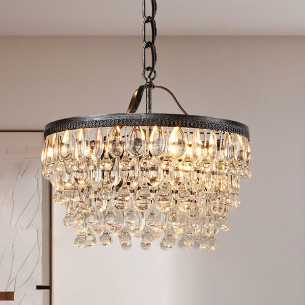 Vintage Crystal Raindrop Elegance Chandelier - Image 15