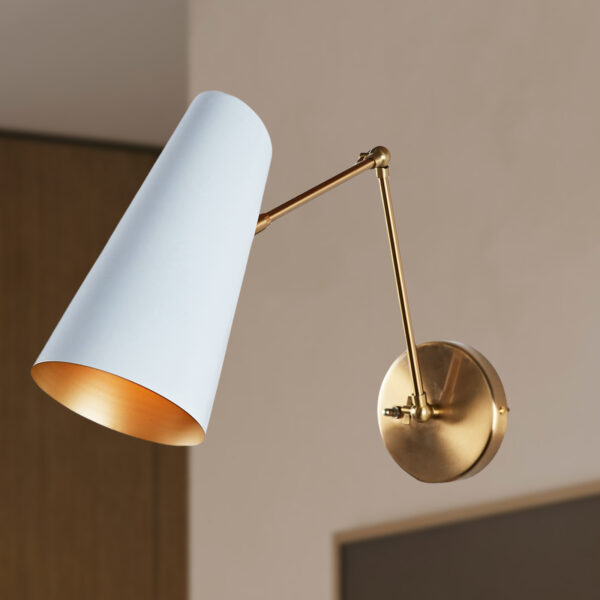 Elegant Articulating Mid-Century Modern Metal Sconce - Image 35