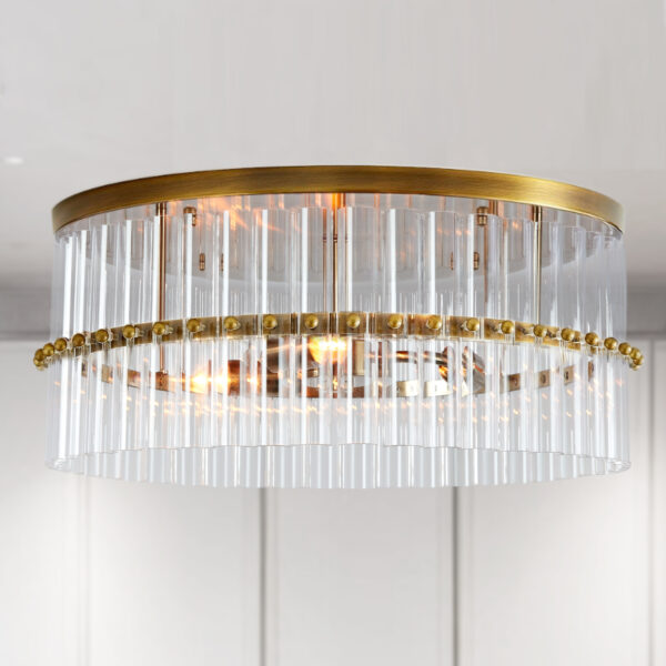 Luxury Crystal Tile Flush Mount - Image 3
