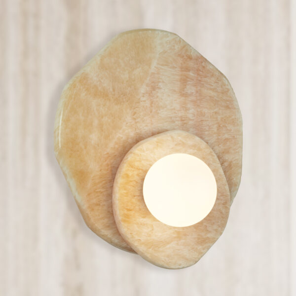 Opaline Cream Sculpture Wall Sconce