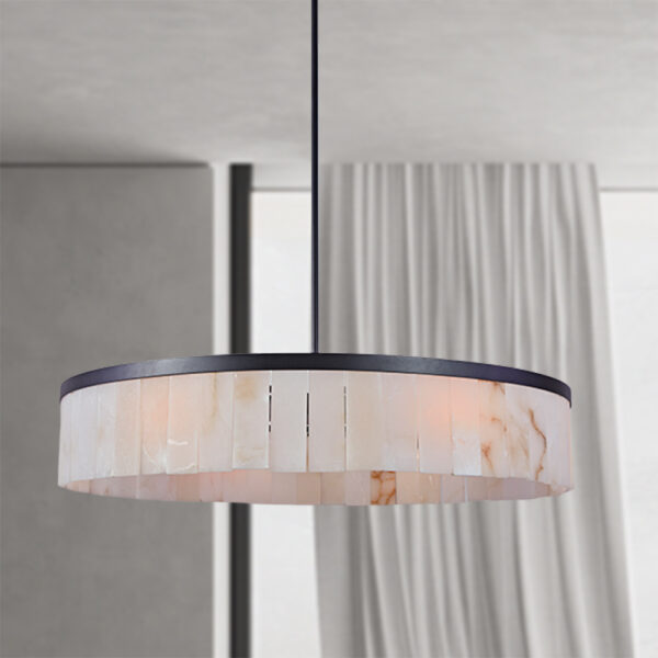 Modern Alabaster Rustic Chandelier - Image 3