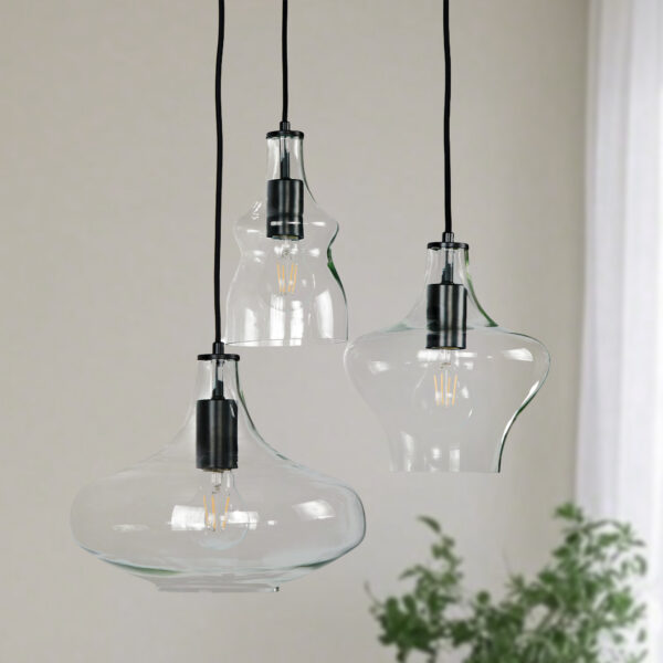 Adjustable Glass Shade Pendant Light - Image 3