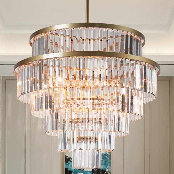 26 Inch Diam Luxury Crystal Round Chandelier - Image 17