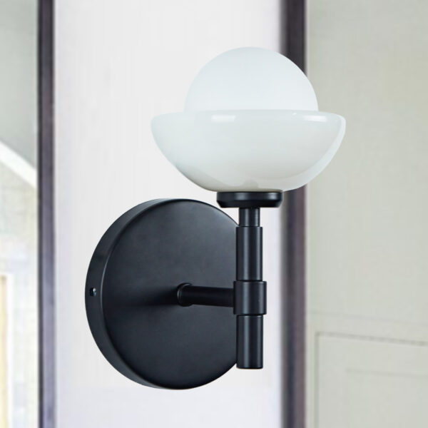 Alabaster Glow Hand-Carved Bathroom Sconce - Image 3