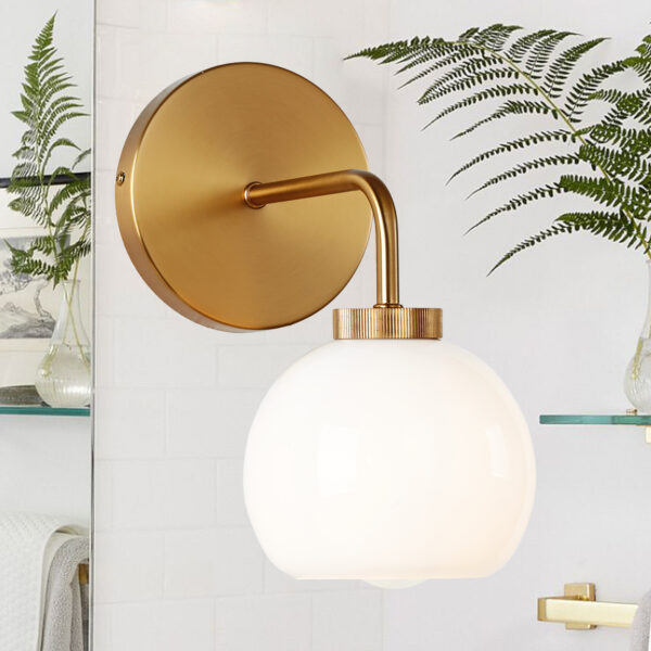 Blown Glass Steel Frame Single Sconce Collection - Image 29