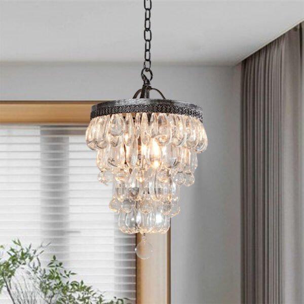 Vintage Crystal Raindrop Elegance Chandelier - Image 40
